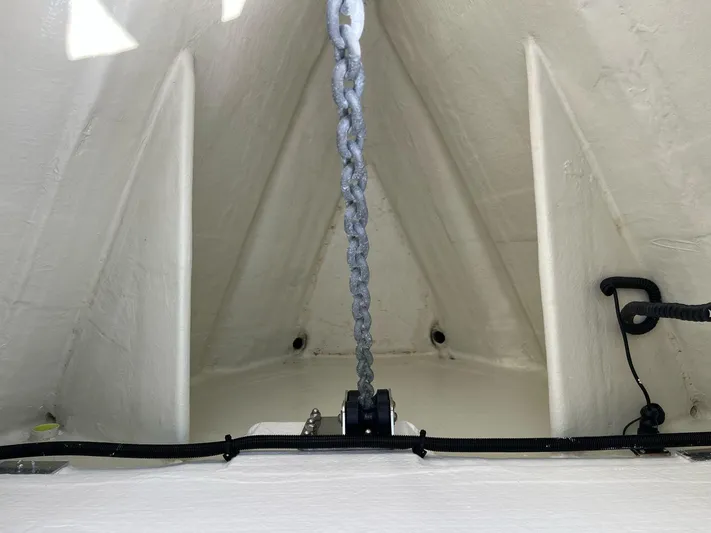  Yacht Photos Pics Anchor chain compartment of 2022 Windy SR 44 BLACKHAWK boat.