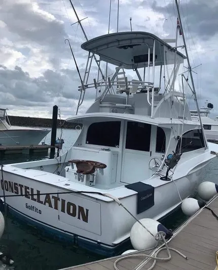 Constellation Yacht Photos Pics 1984 Sunny Briggs Custom Carolina boat docked, named Constellation.