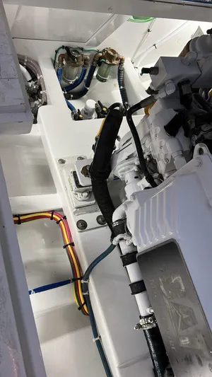 Constellation Yacht Photos Pics Engine compartment of a 1984 Sunny Briggs Custom Carolina boat.