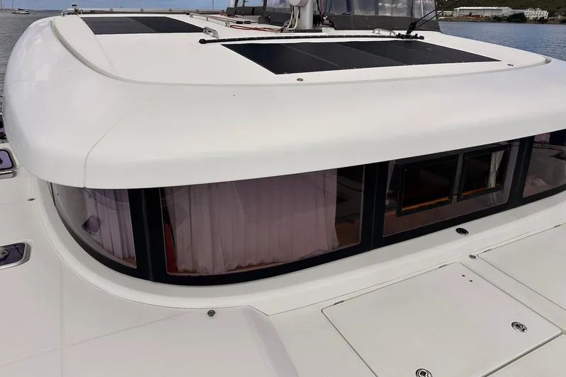  Yacht Photos Pics 2016 Lagoon 42 catamaran deck with windows and solar panels.