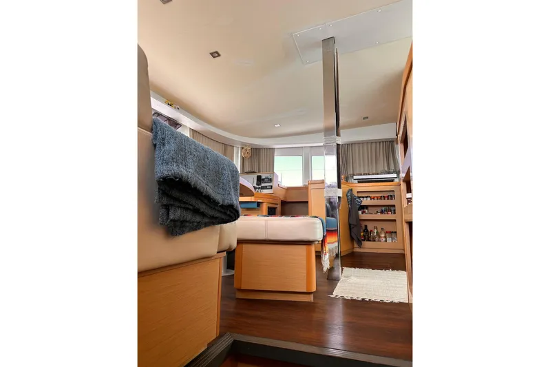  Yacht Photos Pics Interior of 2016 Lagoon 42 catamaran with cozy seating and modern amenities.
