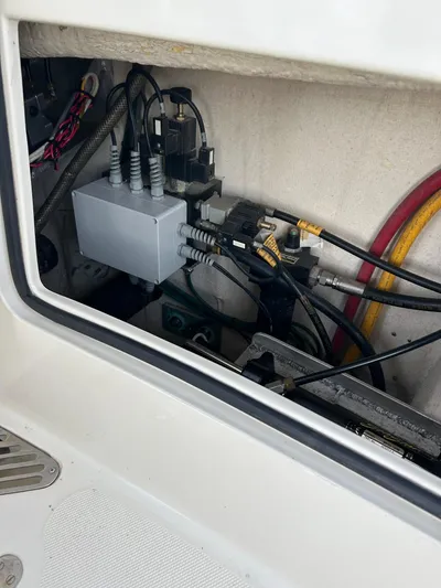  Yacht Photos Pics Electrical components inside a 2001 Hinckley Classic 36 Picnic Boat.