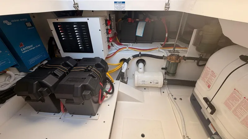  Yacht Photos Pics Electrical system of Tiara Sport 34 LS boat, 2023 model.