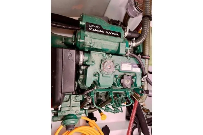 Amihan Yacht Photos Pics Engine of 2023 Fountaine Pajot Isla 40 catamaran, featuring a Volvo Penta D1-30.