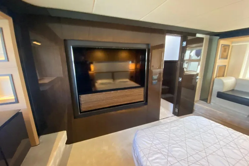  Yacht Photos Pics Luxurious interior of 2016 Azimut 77S yacht with modern design and elegant furnishings.