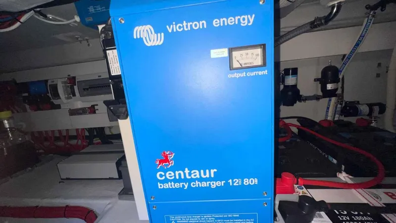  Yacht Photos Pics Victron Energy Centaur battery charger in 2024 Galeon 410 HTC yacht.
