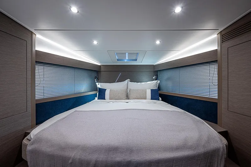 Beygu002f122 Yacht Photos Pics Luxurious cabin interior of 2022 Beneteau Gran Turismo 45 yacht.