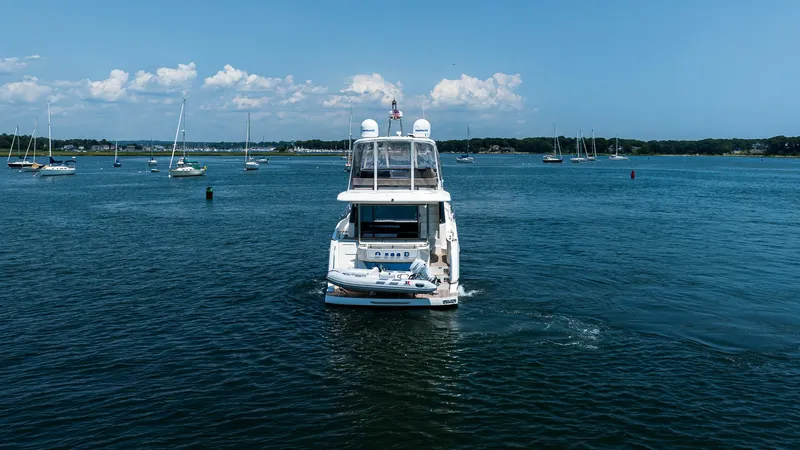 O Sea D Yacht Photos Pics Luxury yacht Absolute 50 Fly 2017 cruising on a serene blue sea.