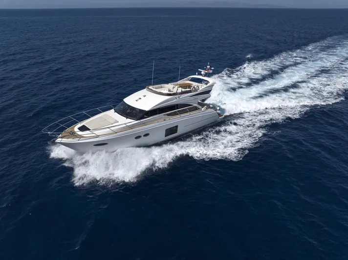 Yacht Photos Pics Luxury yacht Princess 56 cruising on open sea, 2014 model.
