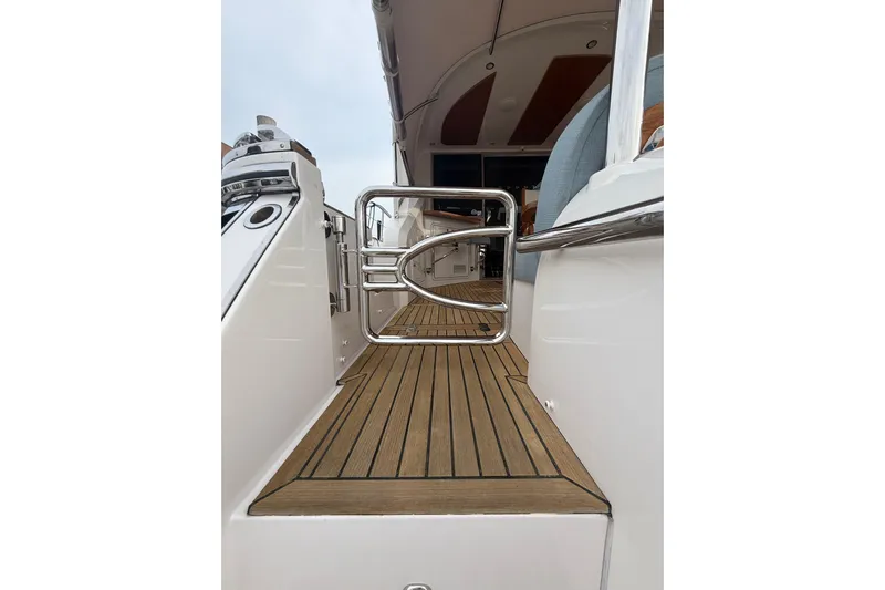Habibi Yacht Photos Pics 2017 Belize 54 Daybridge yacht with teak deck and stainless steel railing.