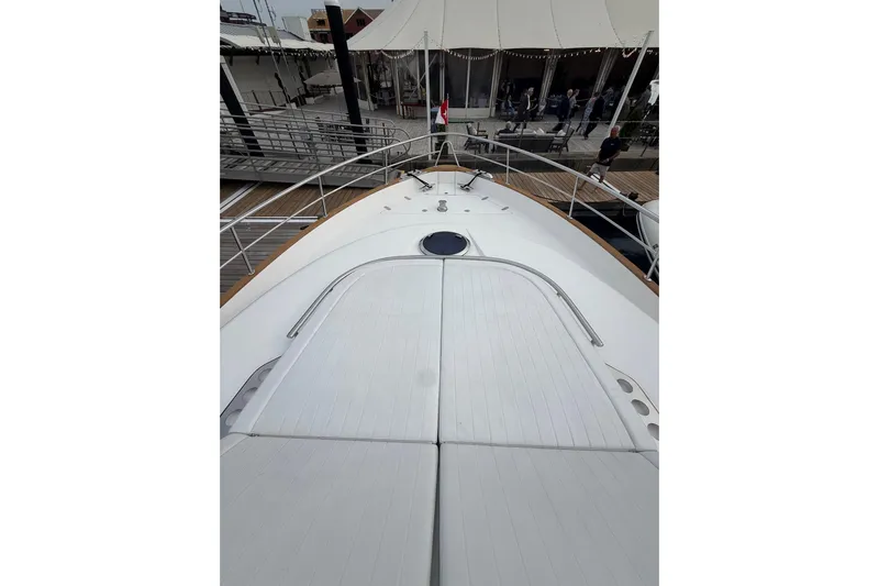 Habibi Yacht Photos Pics 2017 Belize 54 Daybridge yacht deck with sleek design and modern features.