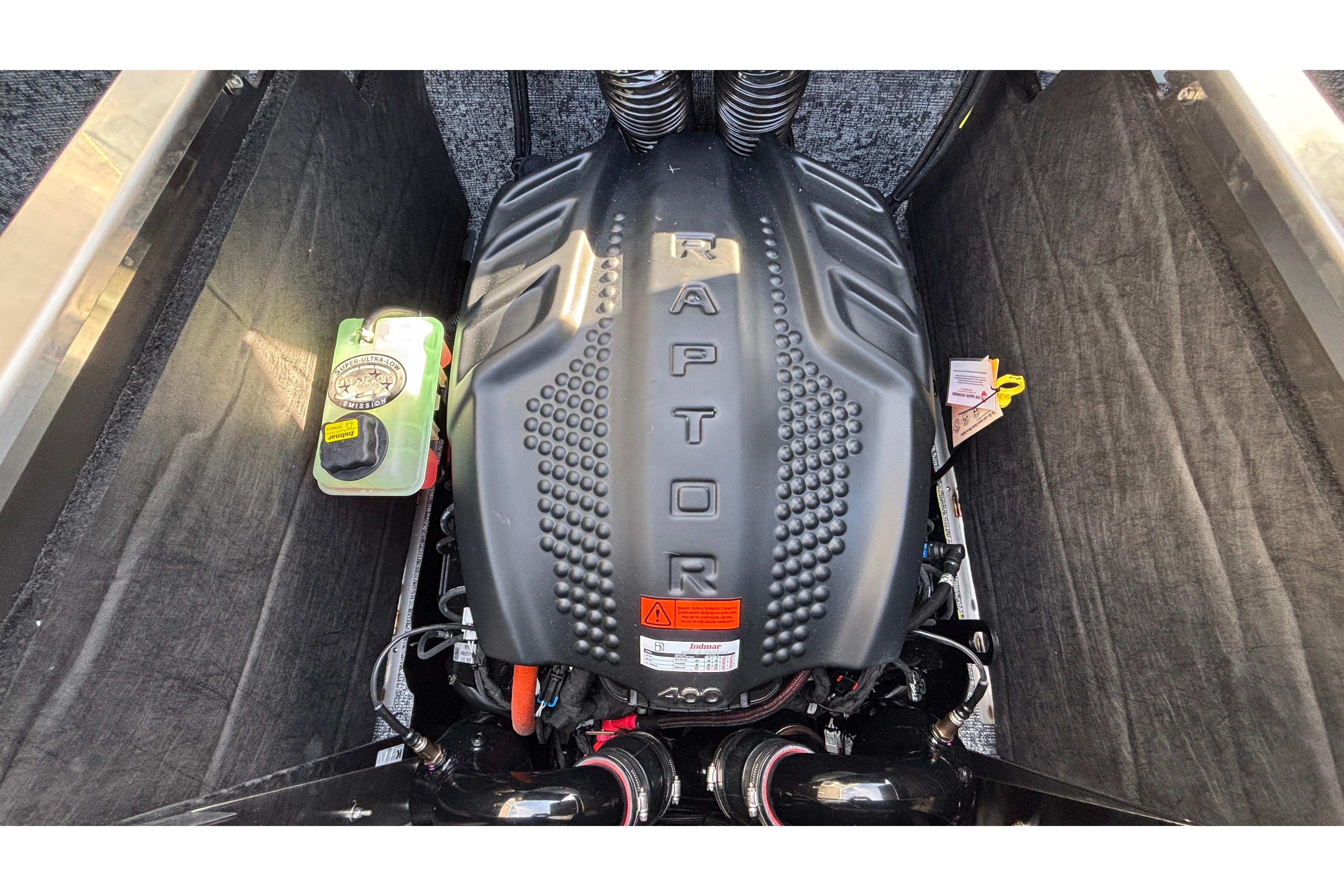 Engine compartment of 2026 MB B52 23 Classic with Raptor engine cover.