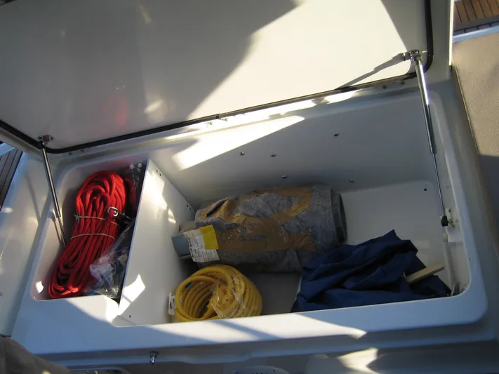  Yacht Photos Pics Cockpit storage locker/liferaft locker