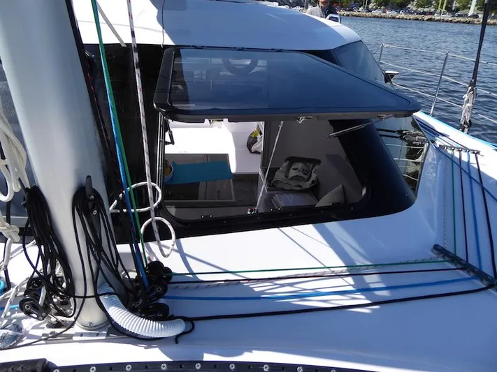 Pepper Love Yacht Photos Pics 2020 Seawind 1190 Sport sailboat deck and cockpit view.