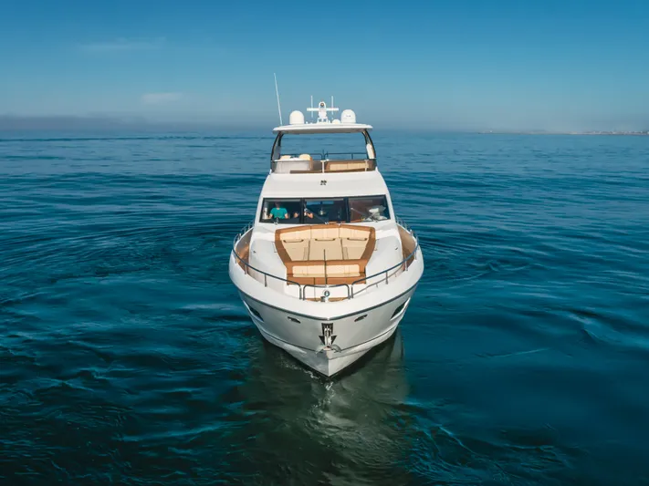 Agua Rancho Yacht Photos Pics Sunseeker 75 Yacht 2017 cruising on calm blue ocean waters.