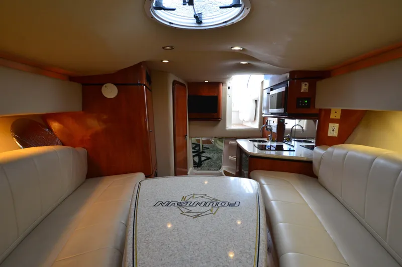 Flying Norseman II Yacht Photos Pics Luxurious interior of 2007 Fountain 38 Sportfish Cruiser OB with modern amenities.