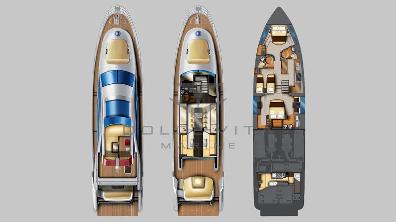  Yacht Photos Pics Azimut 72S 2011 yacht floor plan, showcasing detailed interior and deck layouts.