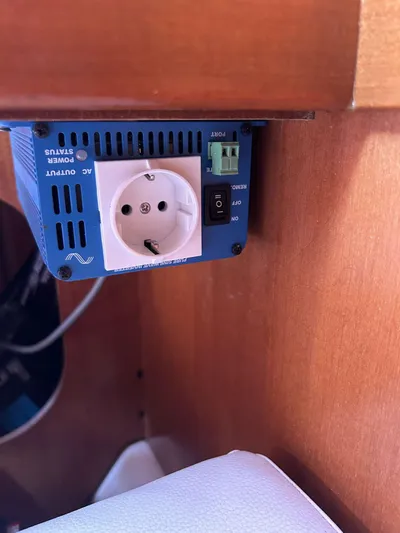  Yacht Photos Pics Electrical outlet and power switch inside a 2006 Dufour 34 Performance yacht.