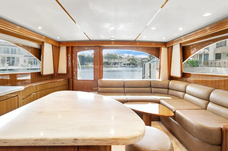Lysea Lu Yacht Photos Pics Galley facing aft center to couch