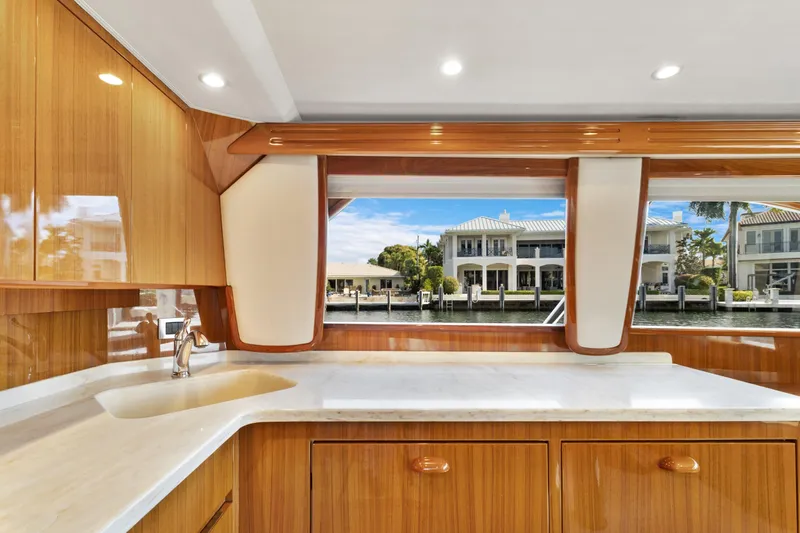 Lysea Lu Yacht Photos Pics Galley forward facing starboard