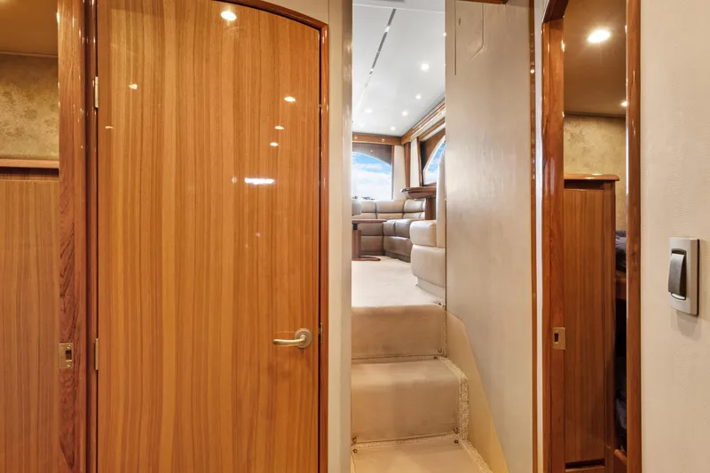 Lysea Lu Yacht Photos Pics Companion way facing aft towards salon