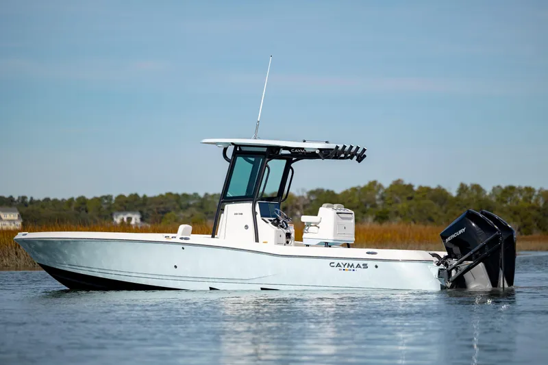  Yacht Photos Pics 2024 Caymas 281 HB boat on calm water.
