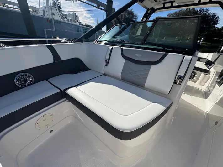  Yacht Photos Pics Interior of 2023 Chaparral 280 OSX with luxurious seating.