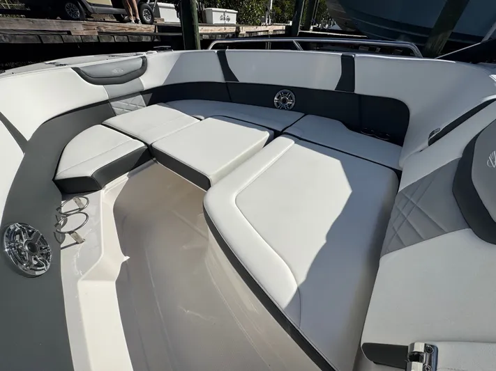  Yacht Photos Pics Interior of 2023 Chaparral 280 OSX with luxurious seating.