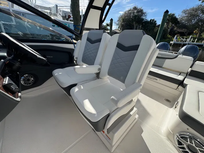  Yacht Photos Pics Interior of 2023 Chaparral 280 OSX with luxurious seating.