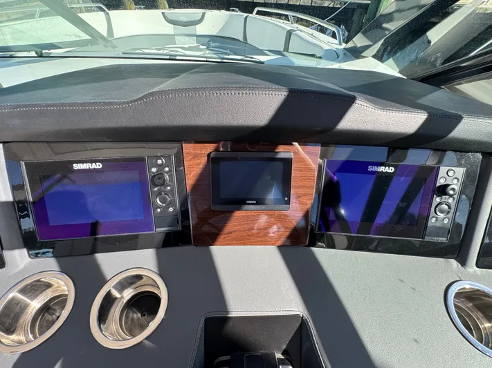  Yacht Photos Pics Dashboard of 2023 Chaparral 280 OSX with Simrad displays.