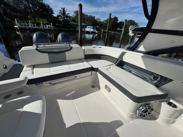  Yacht Photos Pics Interior of 2023 Chaparral 280 OSX with luxurious seating.
