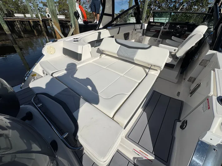  Yacht Photos Pics Interior of 2023 Chaparral 280 OSX with white seating.