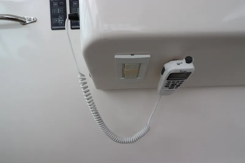  Yacht Photos Pics Control panel and radio handset on a 2007 Cabo 40 Hardtop Express yacht.