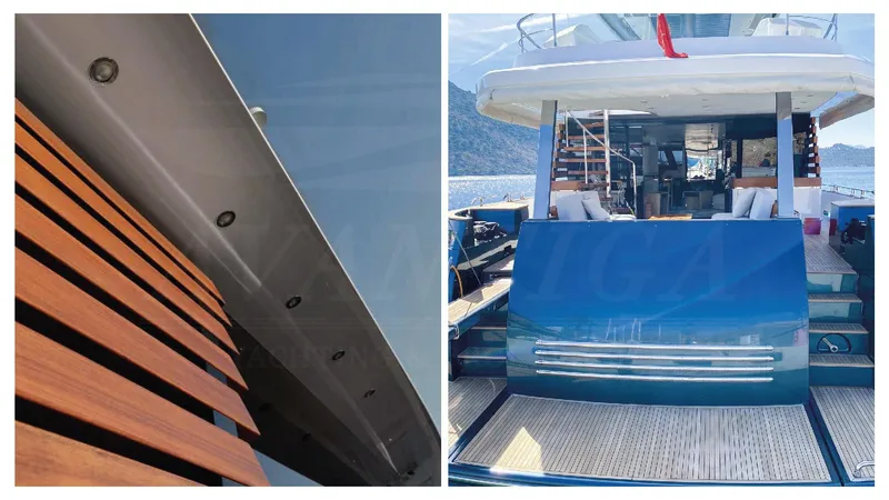  Yacht Photos Pics Azimut Magellano 25M 2020 yacht, featuring sleek design and luxurious deck area.