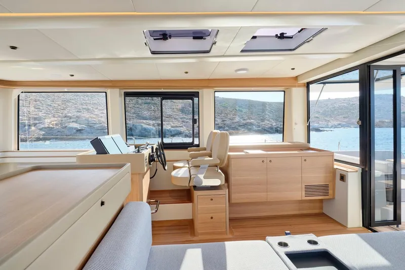  Yacht Photos Pics Luxurious interior of 2026 Omikron Yachts OT-60 with panoramic ocean views.
