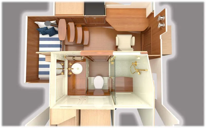 Daychaser 48 Yacht Photos Pics Cabin Arrangement