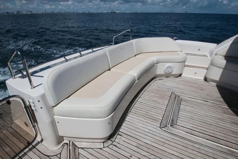  Yacht Photos Pics Luxurious seating on 2012 Sea Ray 580 Sundancer yacht with ocean view.