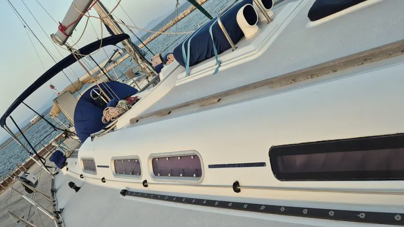 Princess Yacht Photos Pics Sailing yacht Grand Soleil 45, 2008 model, docked at marina with clear sky.