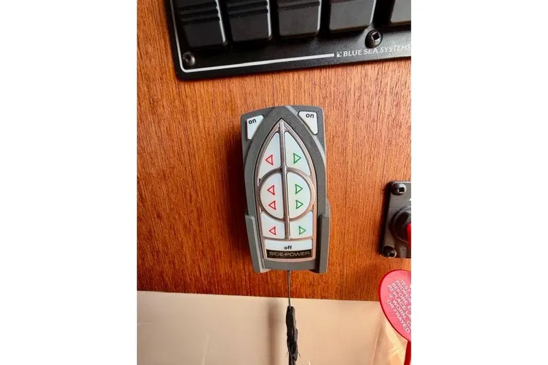  Yacht Photos Pics Control panel on 2012 Ranger Tugs R-29 boat with Side-Power system.