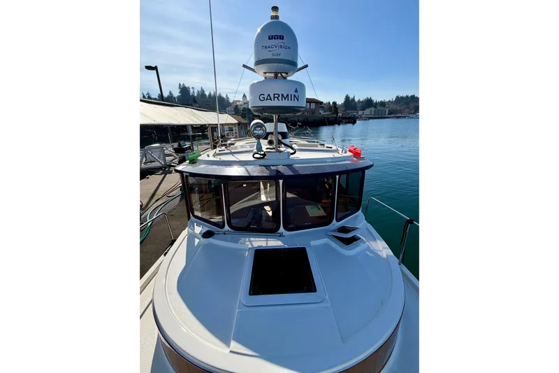  Yacht Photos Pics 2012 Ranger Tugs R-29 boat docked, featuring Garmin navigation equipment.