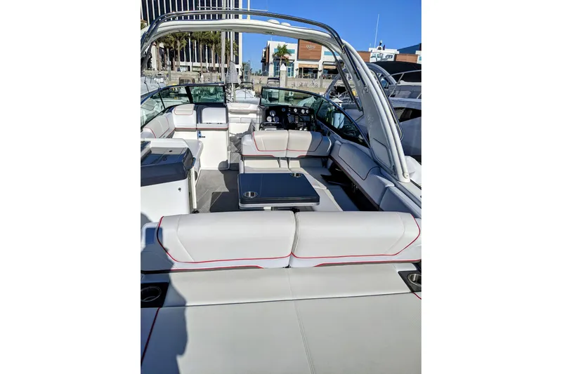  Yacht Photos Pics 2019 Formula 310 Bowrider interior with spacious seating and modern design.
