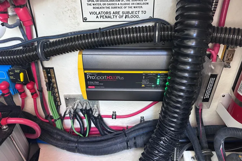  Yacht Photos Pics ProSport HD20 Plus charger in 2019 Formula 310 Bowrider boat engine compartment.