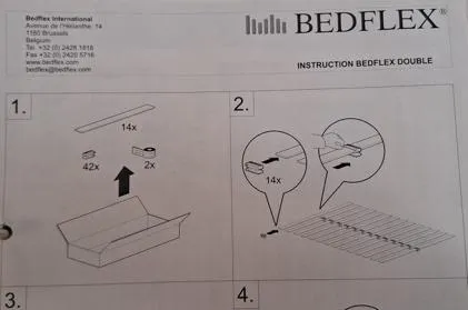  Yacht Photos Pics Instruction manual for Bedflex Double assembly, showing parts and steps for setup.