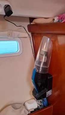  Yacht Photos Pics Interior of 2006 Beneteau Oceanis Clipper 393 with mounted vacuum cleaner.