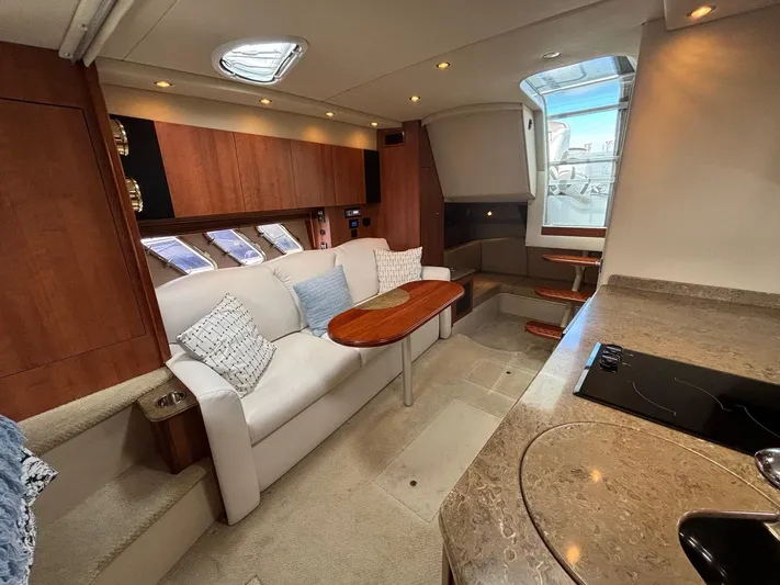  Yacht Photos Pics Luxurious interior of 2011 Cruisers Yachts 330 Express with modern amenities and elegant design.