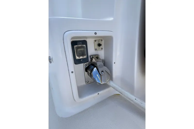 Sasea Yacht Photos Pics 2009 Tiara Yachts 4200 Open shore power connection panel.