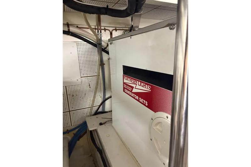 Margo Yacht Photos Pics Northern Lights generator in 1996 Grand Banks 42 Classic engine room.