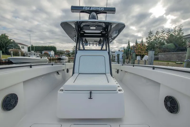 Mr Fish Yacht Photos Pics 2016 SeaHunter 35 Tournament boat with spacious deck and modern design.