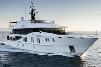 Luxurious 2007 Austal Displacement yacht cruising on open water.