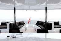 Luxurious Austal Displacement yacht deck with elegant seating, ocean view, and modern design, 2007 model.